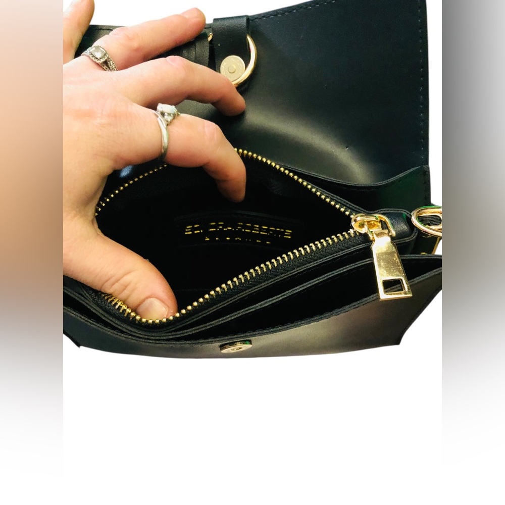 Sondra Roberts Black Bag with Gold Accents - Picture 8 of 10